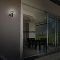 Applique murale d'extérieur Brilliant Ilton LED Noir, 1 lumière, Détecteur de mouvement