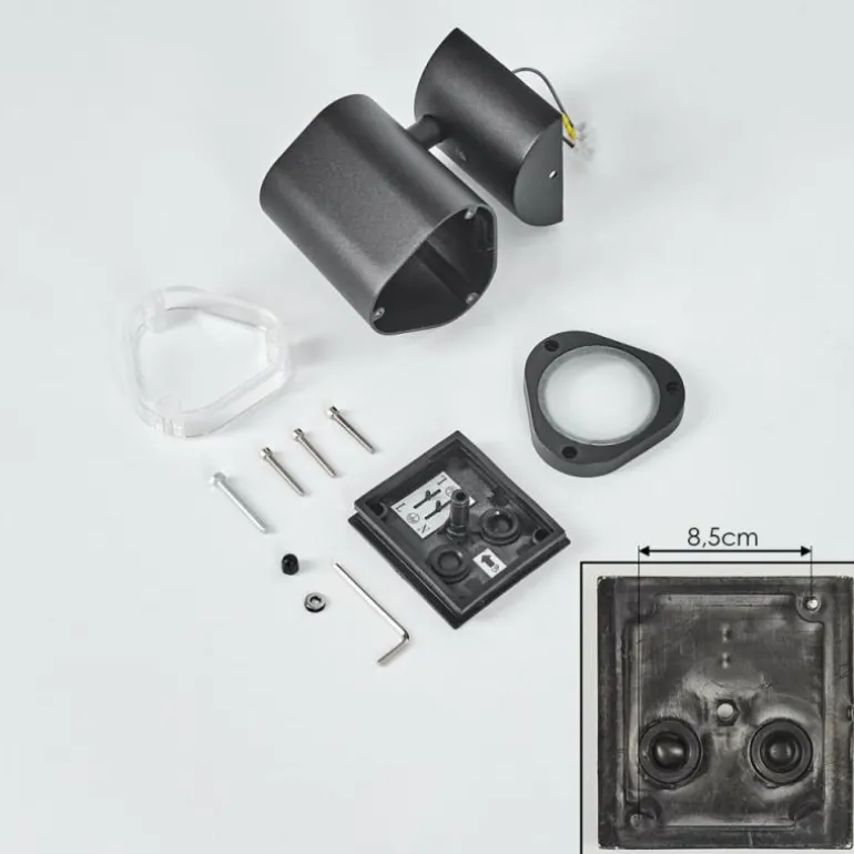 Applique murale d'extérieur Amyton Noir, 1 lumière