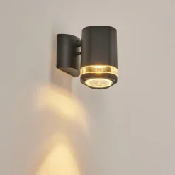 Applique murale d'extérieur Amyton Noir, 1 lumière