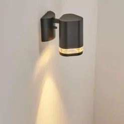 Applique murale d'extérieur Amyton Noir, 1 lumière