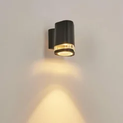 Applique murale d'extérieur Amyton Noir, 1 lumière