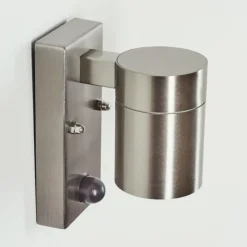 Applique murale d'extérieur Bessiebelle Acier inoxydable, 1 lumière, Détecteur de mouvement