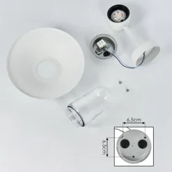 Applique murale d'extérieur Pumiri LED Blanc, 1 lumière