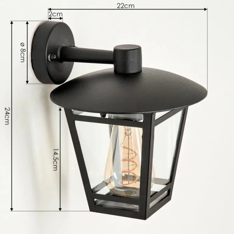 Applique murale d'extérieur Ausipar Noir, 1 lumière