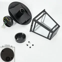 Applique murale d'extérieur Ausipar Noir, 1 lumière