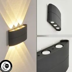 Applique murale d'extérieur Trapatrapa LED Anthracite, 6 lumières