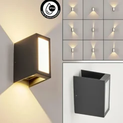 Applique murale d'extérieur Hoods LED Anthracite, 3 lumières