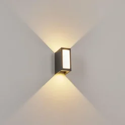 Applique murale d'extérieur Hoods LED Anthracite, 3 lumières