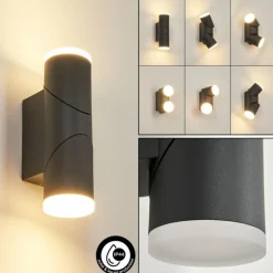 Applique murale d'extérieur Hoods LED Anthracite, Blanc, 1 lumière