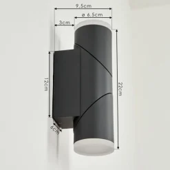 Applique murale d'extérieur Hoods LED Anthracite, Blanc, 1 lumière