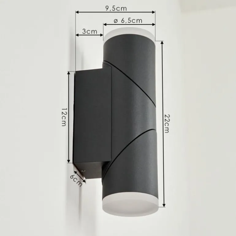 Applique murale d'extérieur Hoods LED Anthracite, Blanc, 1 lumière