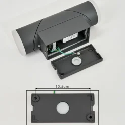 Applique murale d'extérieur Hoods LED Anthracite, Blanc, 1 lumière