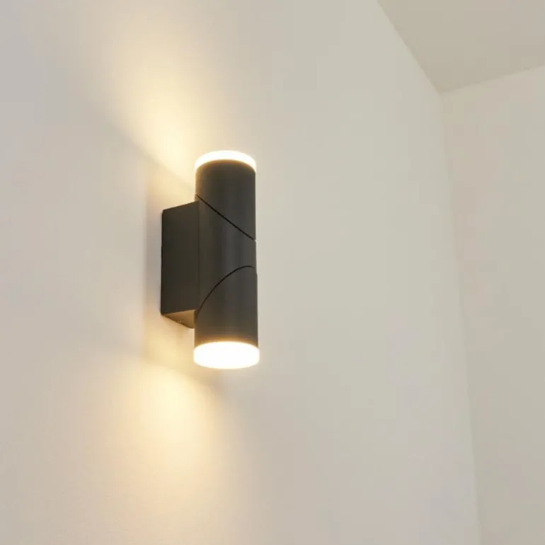 Applique murale d'extérieur Hoods LED Anthracite, Blanc, 1 lumière