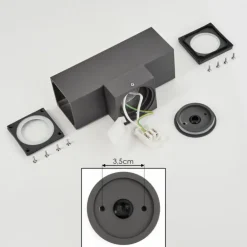 Applique murale d'extérieur Oatlands Anthracite, Blanc, 2 lumières