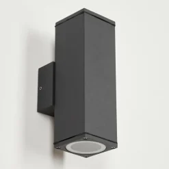 Applique murale d'extérieur Oatlands Anthracite, Blanc, 2 lumières