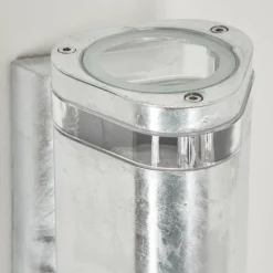 Applique murale d'extérieur Amyton Acier inoxydable, Transparent, Zingué, 2 lumières