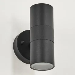 Applique murale d'extérieur Bessiebelle Noir, Transparent, 2 lumières