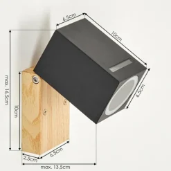 Applique murale d'extérieur Auchac Couleur bois, Écru, 1 lumière