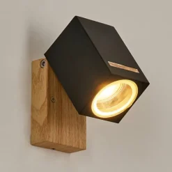 Applique murale d'extérieur Auchac Couleur bois, Écru, 1 lumière