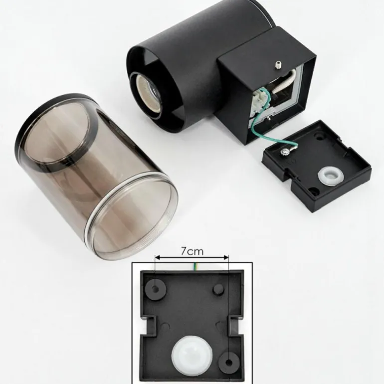 Applique murale d'extérieur Caragua Anthracite, 1 lumière, Détecteur de mouvement