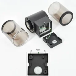 Applique murale d'extérieur Caragua Anthracite, 2 lumières