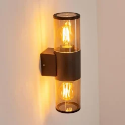 Applique murale d'extérieur Caragua Anthracite, 2 lumières
