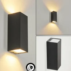 Applique murale d'extérieur Bogachie LED Noir, 1 lumière