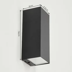 Applique murale d'extérieur Bogachie LED Noir, 1 lumière