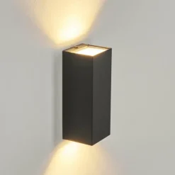 Applique murale d'extérieur Bogachie LED Noir, 1 lumière