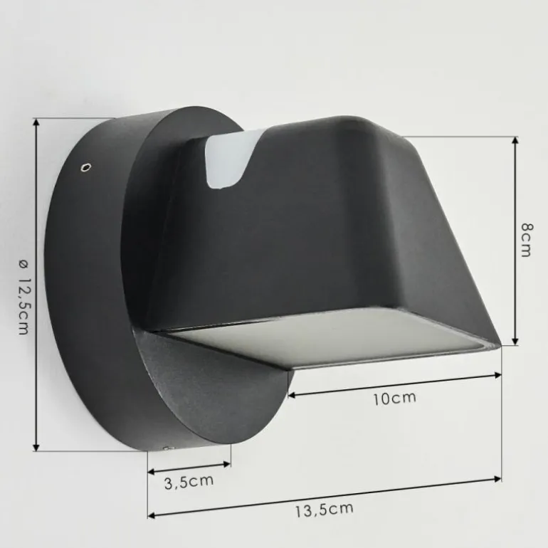 Applique murale d'extérieur Villermon LED Noir, 1 lumière