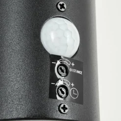 Applique murale d'extérieur Vinara LED Noir, 1 lumière, Détecteur de mouvement
