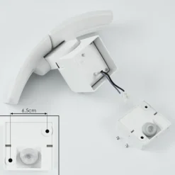 Applique murale d'extérieur Carnetin LED Blanc, 2 lumières, Détecteur de mouvement