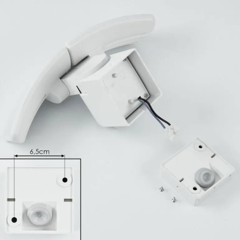 Applique murale d'extérieur Carnetin LED Blanc, 2 lumières, Détecteur de mouvement