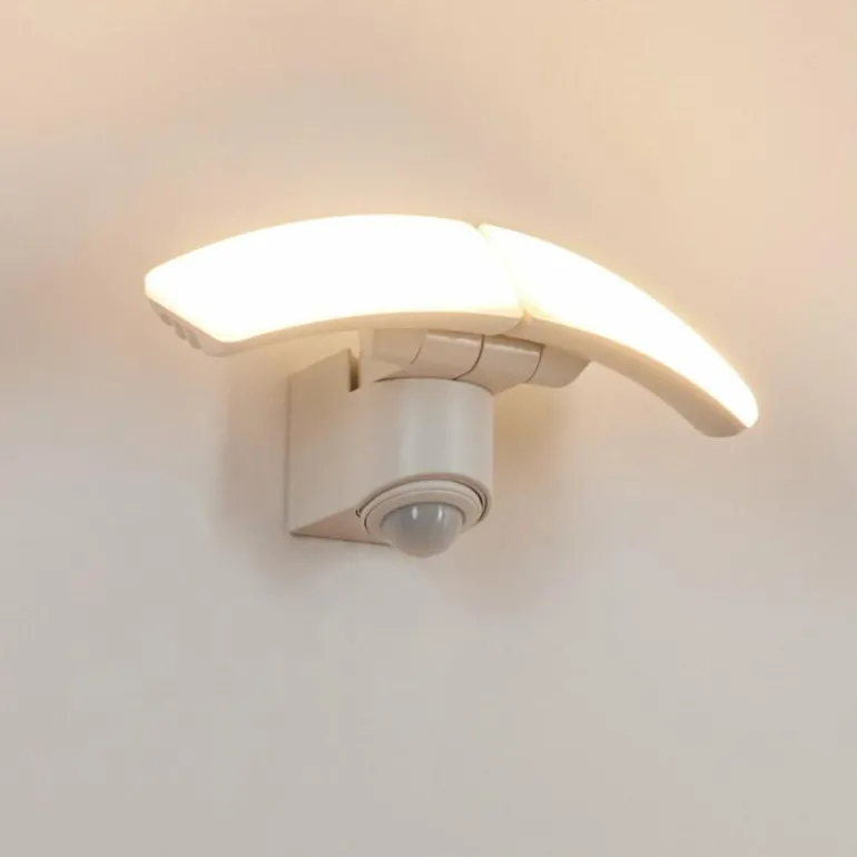 Applique murale d'extérieur Carnetin LED Blanc, 2 lumières, Détecteur de mouvement