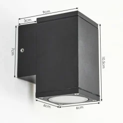 Applique murale d'extérieur Kastari Anthracite, 1 lumière