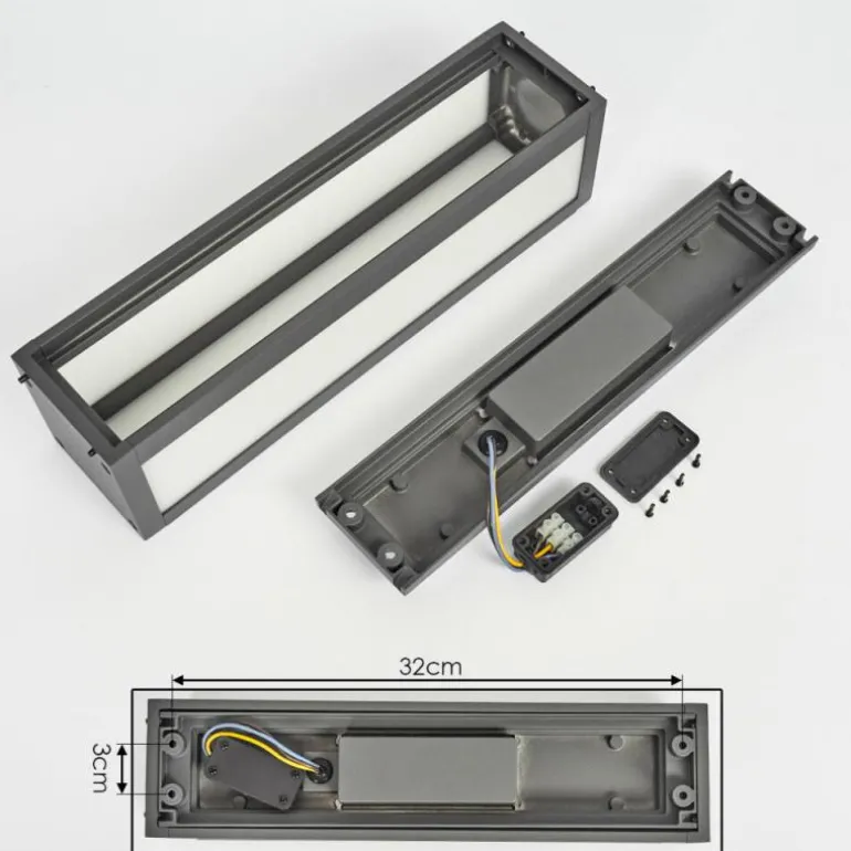 Applique murale d'extérieur Apidou LED Anthracite, 1 lumière