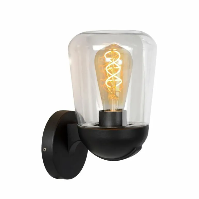 Applique murale d'extérieur Lucide TULSA Noir, 1 lumière