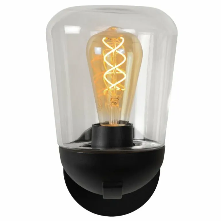 Applique murale d'extérieur Lucide TULSA Noir, 1 lumière