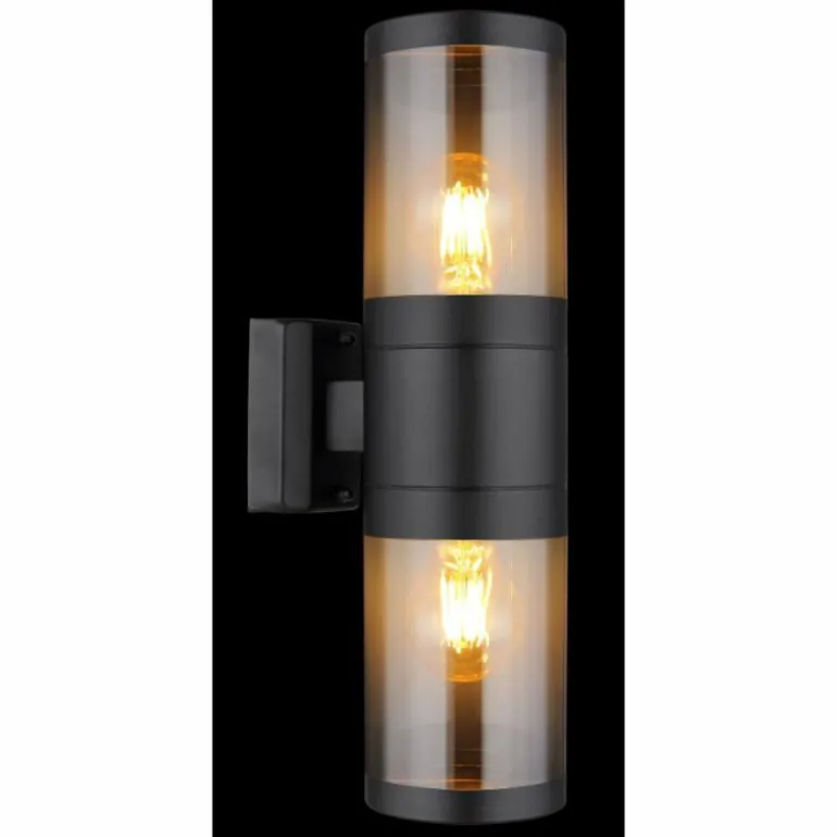 Applique murale d'extérieur Globo XELOO Noir, 2 lumières