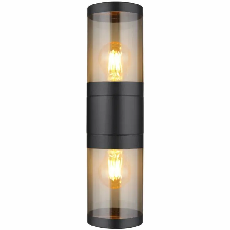 Applique murale d'extérieur Globo XELOO Noir, 2 lumières