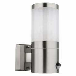 Applique murale d'extérieur Globo XELOO Argenté, 1 lumière, Détecteur de mouvement