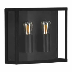 Applique murale d'extérieur Eglo ALAMONTE Noir, 2 lumières