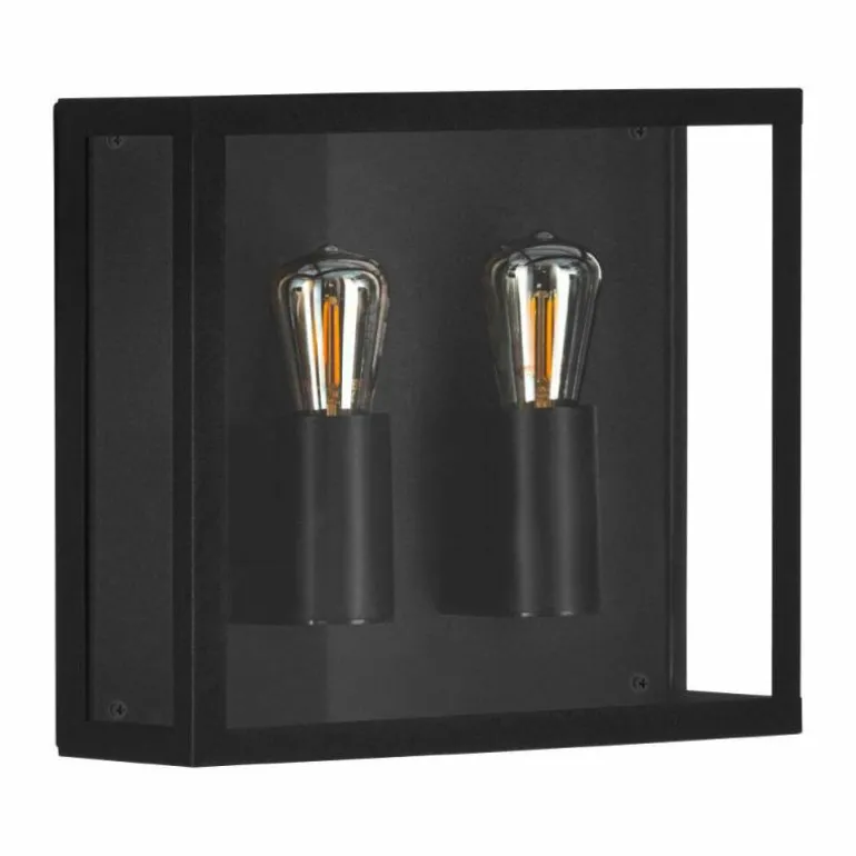 Applique murale d'extérieur Eglo ALAMONTE Noir, 2 lumières