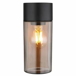 Applique murale d'extérieur Globo ETSI Couleur bois, Noir, 1 lumière