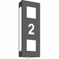 Applique murale d'extérieur CMD AQUA LEGENDO Anthracite, 2 lumières, Détecteur de mouvement