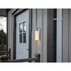 Applique murale d'extérieur Eglo Z_SOLAR LED Argenté, 1 lumière, Détecteur de mouvement