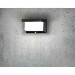 Applique murale d'extérieur Eglo Z_SOLAR LED Noir, 32 lumières, Détecteur de mouvement