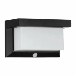 Applique murale d'extérieur Eglo Z_SOLAR LED Noir, 32 lumières, Détecteur de mouvement