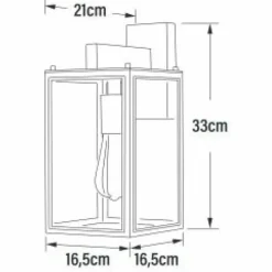 Applique murale d'extérieur Konstsmide Carpi Noir, 1 lumière
