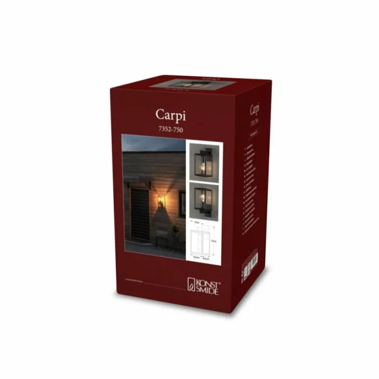 Applique murale d'extérieur Konstsmide Carpi Noir, 1 lumière